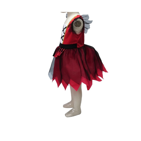 NEW Girls Celebrate! Red Black Pirate Halloween Costume 0-6 mo - Picture 3 of 8